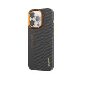 Blueo Air BiTexture Slim Aramid Fiber Case 600D with MagSafe for iPhone 15 Pro Max Orange