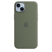 Apple Silicone Case 1:1 for iPhone 14 Plus with MagSafe Olive