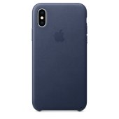 Apple Leather Case 1:1 for iPhone Xs Max Midnight Blue
