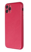Apple PU Leather Case for iPhone 11 Pro Rose Red (With Camera Lens Protection)