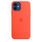 Apple Silicone Case 1:1 for iPhone 12 Pro Max with MagSafe Electric Orange