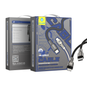 Blueo Braided Zinc Alloy USB-C to Lightning Cable Black