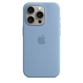 Apple Silicone Case 1:1 for iPhone 15 Pro with MagSafe Winter Blue
