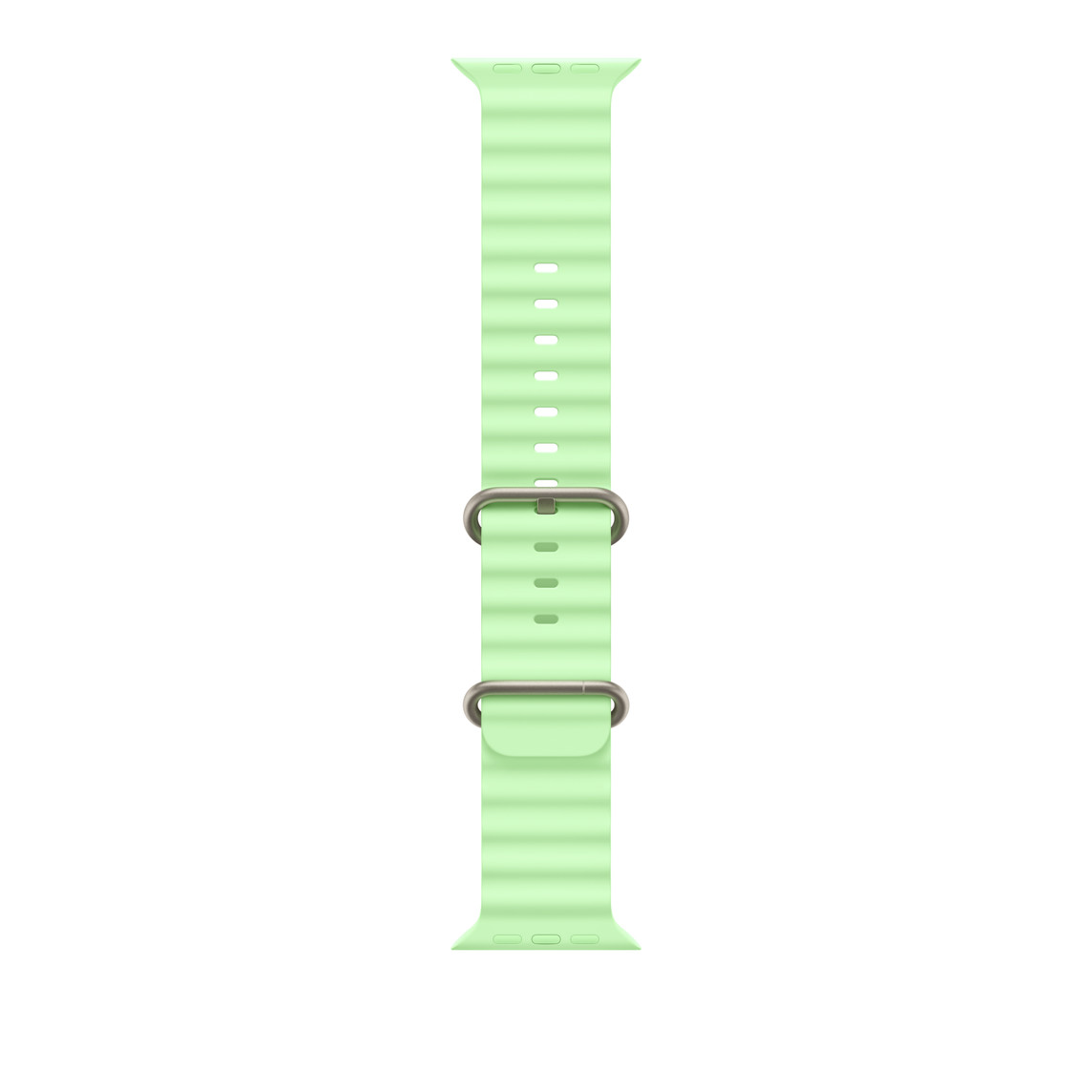 Ocean Band for Apple Watch 42/44/45/46/49 mm Neon Green (Silver buckle)