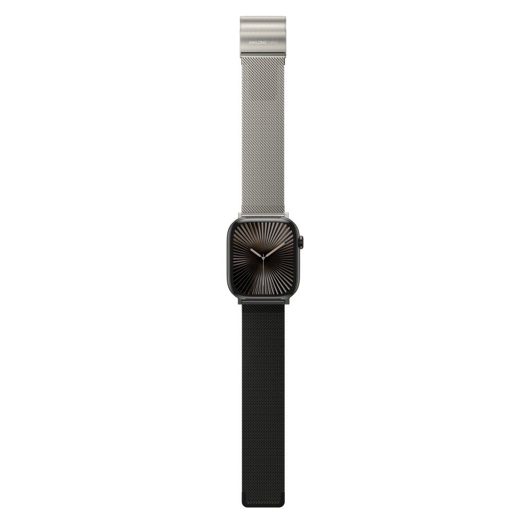 AmazingThing StyleFlip Band for Apple Watch 42/44/45/46/49 mm Titanium Black