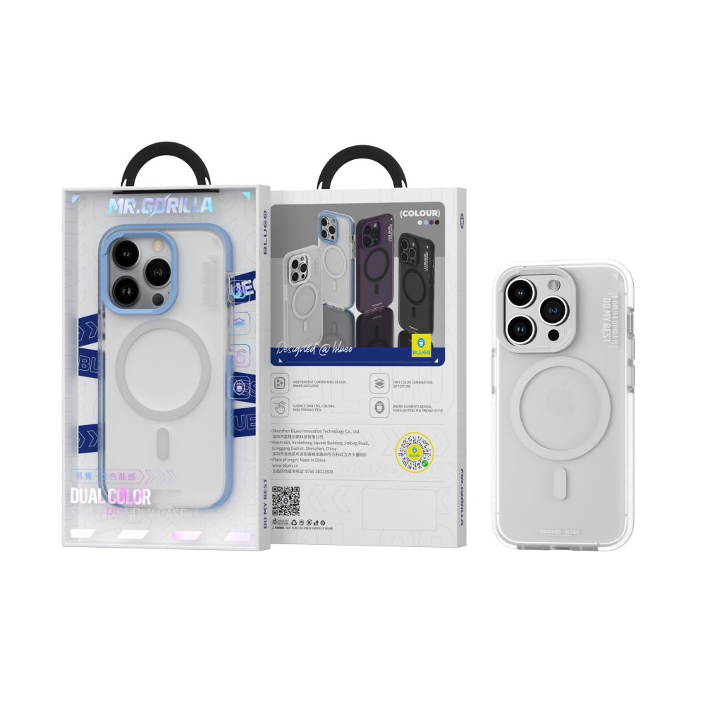 Blueo Dual Color Phone Case for iPhone 14 Pro White