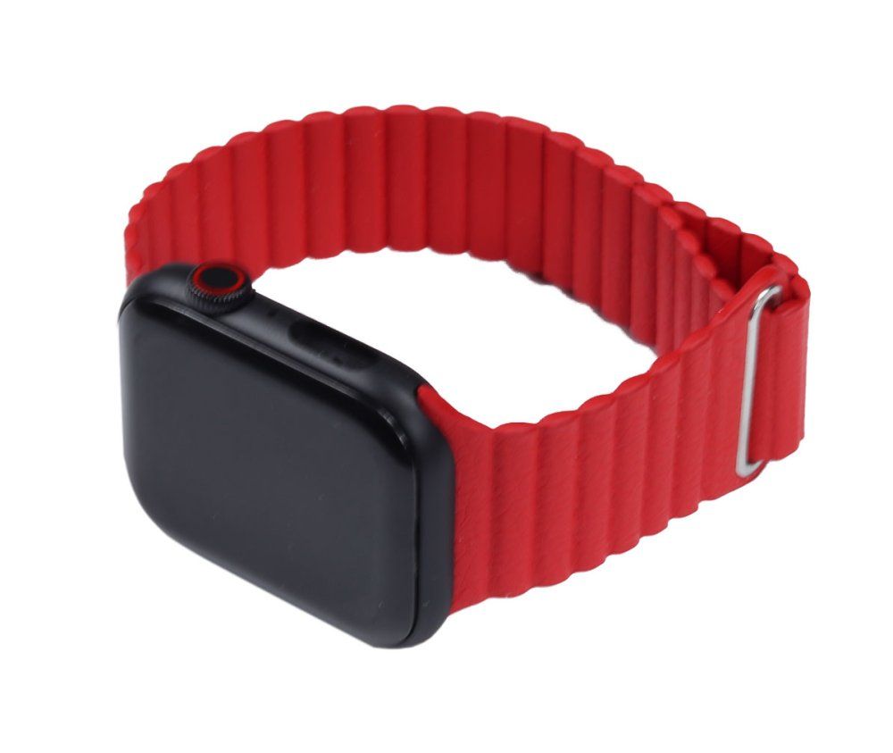 Magnetic Leather Loop For Apple Watch 38/40 mm Red