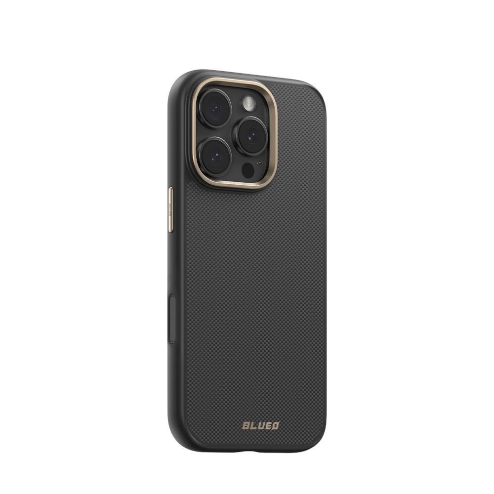 Blueo Armor Aramid Fiber Phone Case (600D) for iPhone 16 Pro Max with MagSafe Black