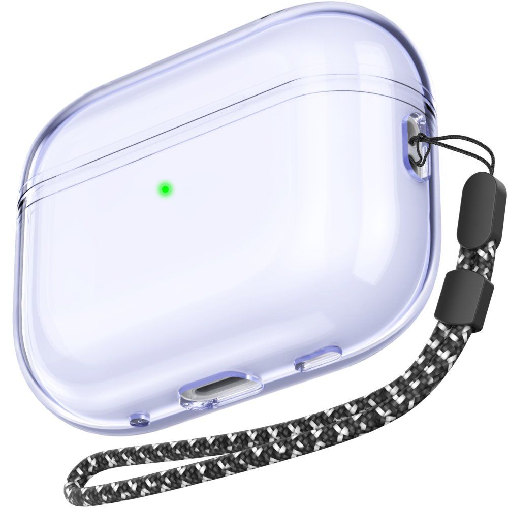 AhaStyle Transparent TPU Case for Airpods Pro 2 Lavender
