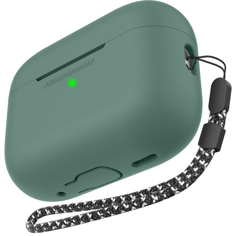 AhaStyle Colorful Silicone Case for Airpods Pro 2 Midnight Green