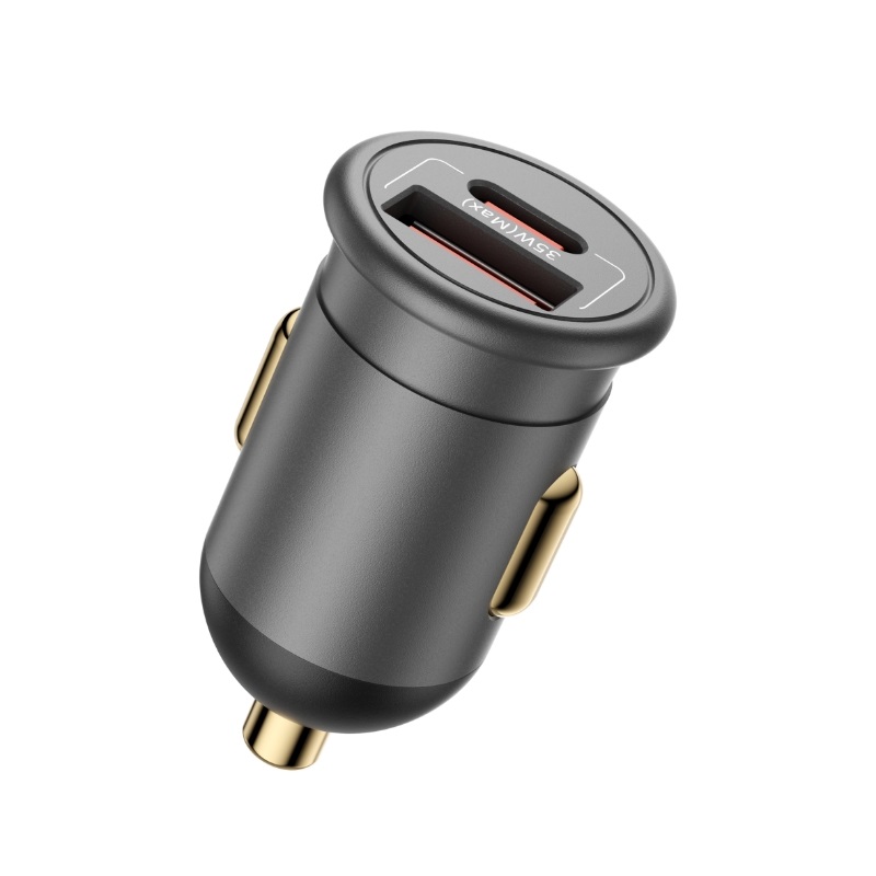 Blueo 35W Dual Port Car Charger Grey