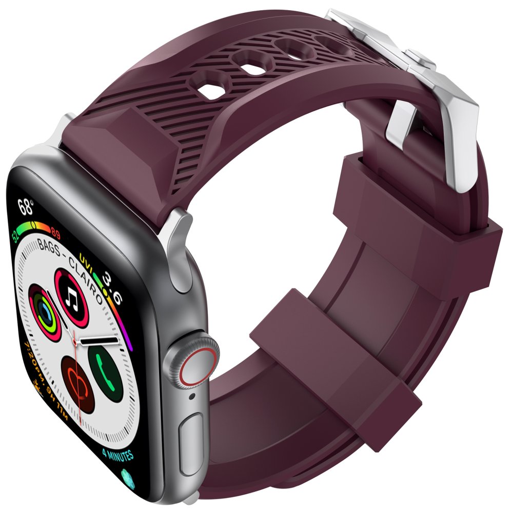 AhaStyle Premium Silicone Rugged Design Band for Apple Watch 38/40mm Burgundy
