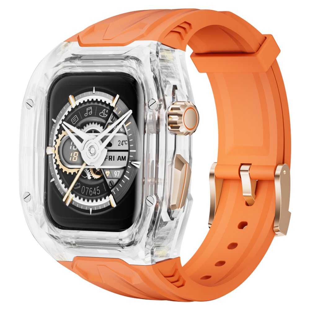 AhaStyle Premium PC+TPU Band for Apple Watch 49 mm Orange/Clear