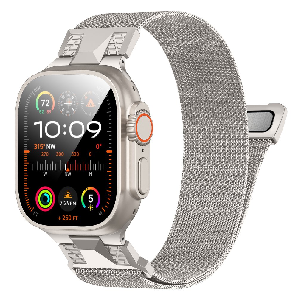 AhaStyle Stainless Steel Magnetic Band for Apple Watch 42/44/45/46/49 mm  Titanium Gray
