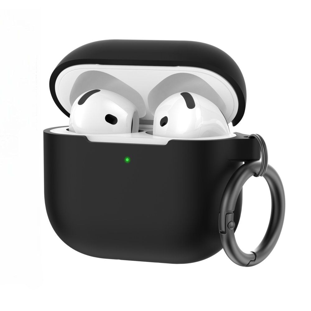 AhaStyle Colorful Silicone Case for Airpods 4 Black