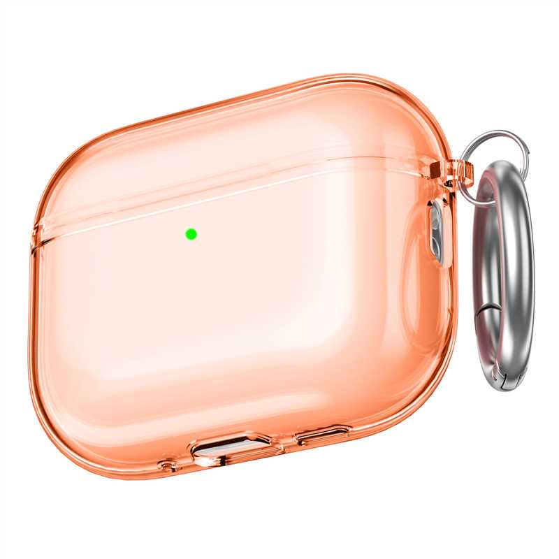 AhaStyle Transparent TPU Case for Airpods Pro 3 Orange