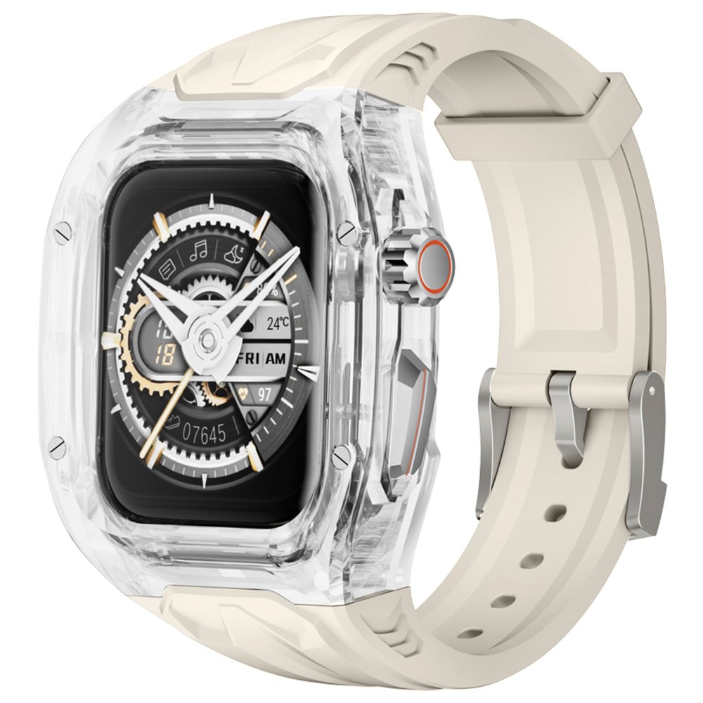 AhaStyle Premium PC+TPU Band for Apple Watch 49 mm Starlight/Clear