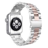 Stainless Steel Bracelet for Apple Watch 42/44/45 mm Silver/Rose Gold