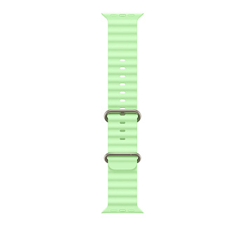 Ocean Band for Apple Watch 42/44/45/46/49 mm Neon Green (Silver buckle)