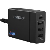 Choetech PD 72W 3A+1C Wall Charger Black