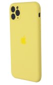 Silicone Case for iPhone 12 Yellow (With Camera Lens Protection)