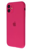 Silicone Case for iPhone 12 Pro Rose Red  (With Camera Lens Protection)