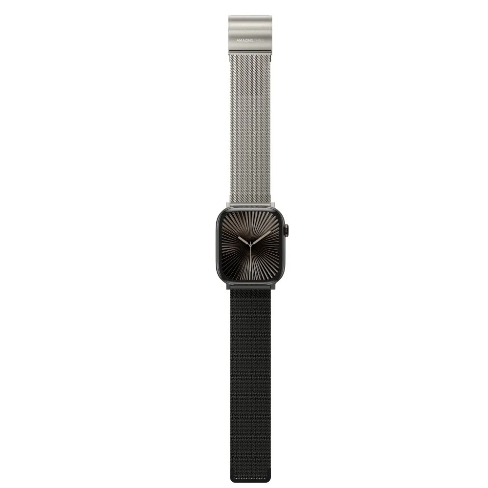 AmazingThing StyleFlip Band for Apple Watch 42/44/45/46/49 mm Titanium Black