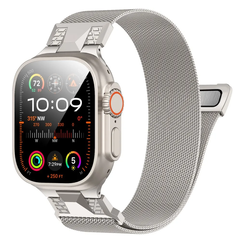 AhaStyle Stainless Steel Magnetic Band for Apple Watch 42/44/45/46/49 mm  Titanium Gray