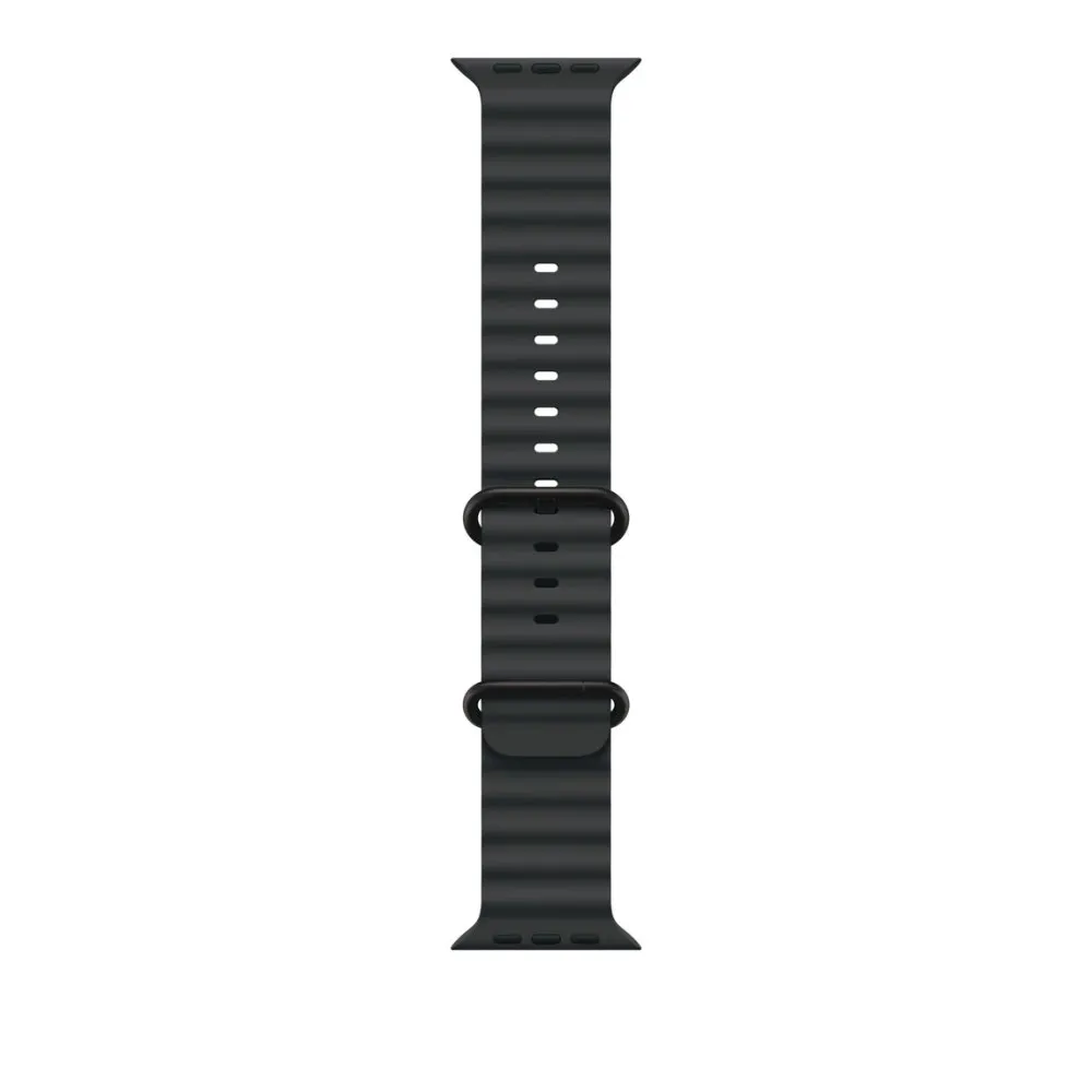 Ocean Band for Apple Watch 42/44/45/46/49 mm Black (Black Buckle)