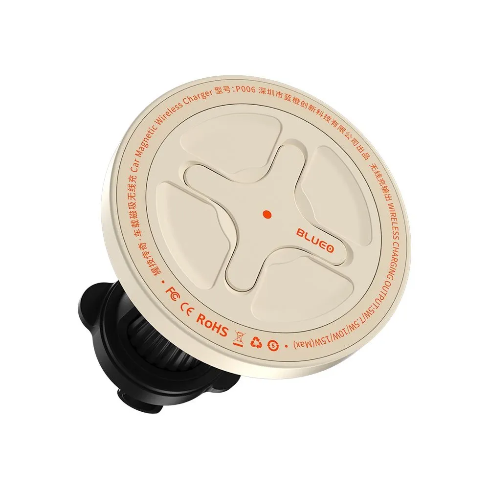Blueo Ape Legend Car Mount Magnetic Wireless Charger White