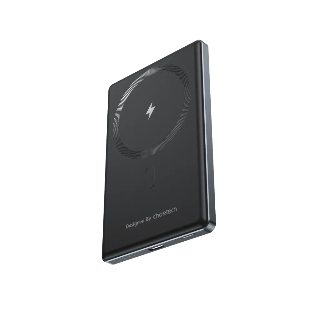 Choetech PD20W 5000 mAh Ultra-thin Magnetic Power Bank Black
