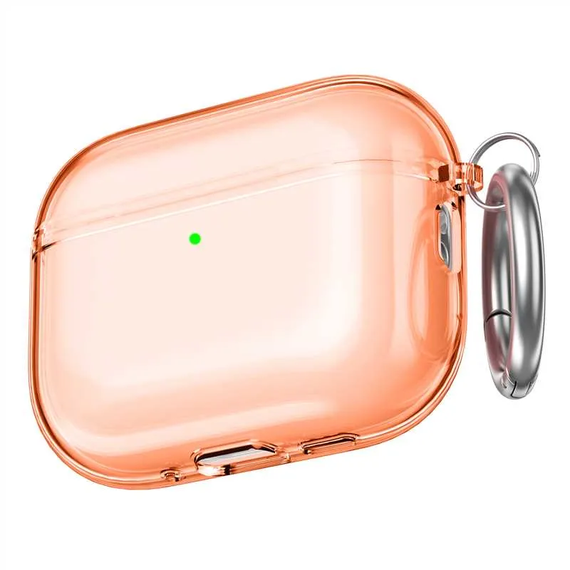 AhaStyle Transparent TPU Case for Airpods Pro 3 Orange