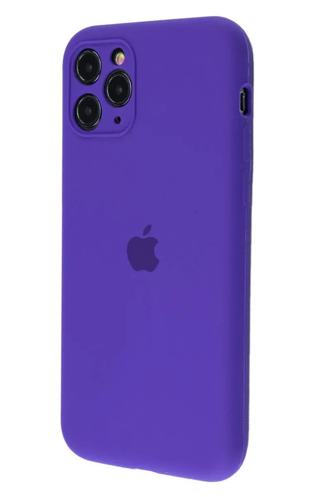 Apple Silicone Case for iPhone 12 Pro Deep Purple (With Camera Lens Protection)