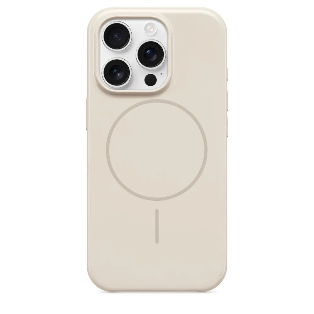 Blueo Brown Anti-Drop Case for iPhone 15 Pro with MagSafe Creamy White