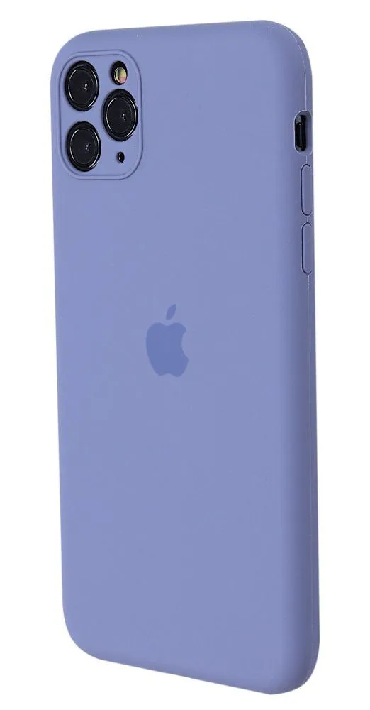 Apple Silicone Case for iPhone 11 Pro Max Lavender Grey (With Camera Lens Protection)