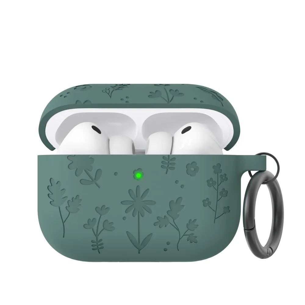AhaStyle Flower Silicone Case for Airpods Pro 3 Pine Green