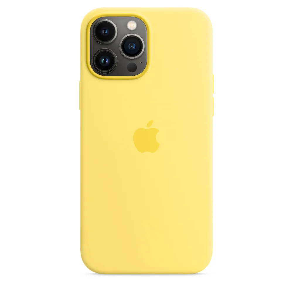 Apple Silicone Case 1:1 for iPhone 13 Pro Max with MagSafe Lemon Zest